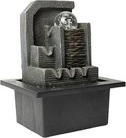 Well Being Aztec Fountain Decorative Desktop Small Form LED Light Water Feature