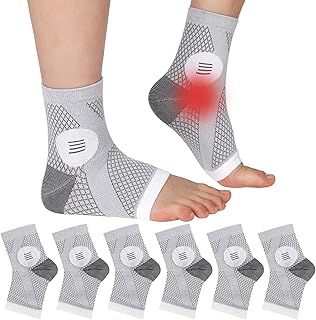 Neuropathy Socks, 3 Pair Soothe Relief Compression Socks for Men Women, Ankle Support Plantar Fasciitis Socks Functional Socks for Nerve Damage Pain in Legs and Feet, L