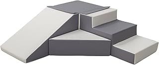 Step & Slide Grey / White Soft Play Kingdom Foam Set