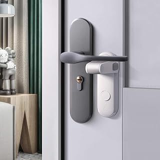 EUDEMON Childproof Door Lever Lock, Baby Safety Door Handle Lock, Easy to Install and no Tools Need or Drill (White, 2 Pack)