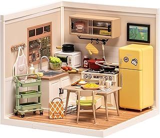Rolife Miniature House Kit Super Creator Mini House Building Kit Model House Expandable Super Word (Happy Meals Kitchen)