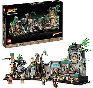 LEGO Indiana Jones Temple of the Golden Idol Model Kit for Adults to Build, Raiders of the Lost Ark Movie Set with Interactive Functions and Minifigures, Memorabilia Gift for Men and Women 77015