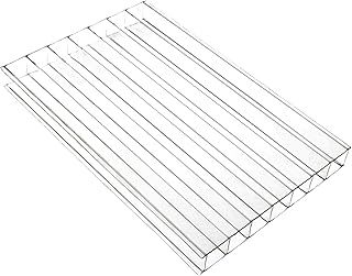 Clear, 2.1 x 3m (Width x Length) 10mm Multiwall Polycarbonate Sheets Poly Plastic Roof Panel for Lean-to Canopy Conservatory
