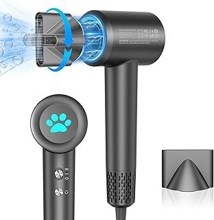 Hair Dryer with 200 Million Negative Ionic,110, 000 RPM High Speed Fast Drying,360° Magnetic diffuserr 58dB Low Noise Travel Hairdryers for Women and Men