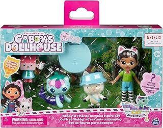 DreamWorks Gabby’s Dollhouse, Campfire Gift Pack with Gabby Girl, Pandy Paws, Baby Box and MerCat Toy Figures, Collectible Kids’ Toys for Girls and Boys 3+