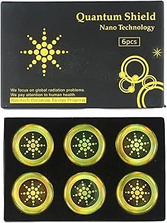 Oniissy Quantum Anti-Radiation Shield 5G EMF Protection Phones Laptops, Electromagnetic Quantum Anti Radiation Shield EMF Detector - 6 Stickers Tool, Anti Radiation Shield (gold)