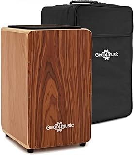 Gear4music Cajon Drum with Seatpad and Gigbag Sapele
