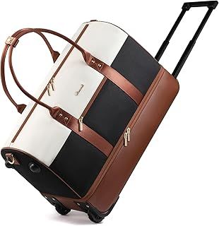 LOVEVOOK Travel Bags for Women, Waterproof 40x25x20 Cabin Hospital Holdall Overnight Duffle Bag with Shoes Compartment & Trolley Sleeve, Carry On Bag for Ryanair Easyjet