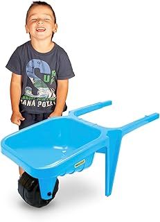 Wader 74801 Gigant Robust Wheelbarrow for Children, L = 77 cm, Load Capacity up to 100 kg, Safe Plastic, from 1 Year, Blue, 77cm