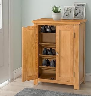 Hallowood Waverly Oak Shoe Storage Cabinet