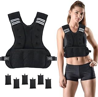 Weighted Vest, Adjustable Weight Vest for Men and Women, Iron Sand Weight Vests for Running Training Crossfit Calisthenics Jogging Walking Gym Strength Training