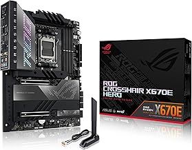 ASUS ROG Crosshair X670E Hero ATX motherboard, 18 + 2 power stages, PCIe 5.0, DDR5 support, five M.2 slots, USB 3.2 Gen 2x2 front-panel connector with Quick Charge 4+, USB4, Wi-Fi 6E