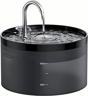 Cat Water Fountain for Drinking, GIOTOHUN Faucet-Shaped 67oz/2L Cat Fountain, Super Silent, Built-In Led Light, Activated Carbon Filter, Multiple Pets…