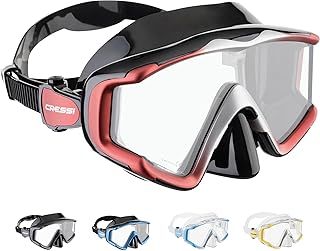 CRESSI Liberty Triside Mask - Panoramic 3 Glass Mask for Diving and Snorkelling, One Size, Unisex Adult