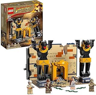 LEGO Indiana Jones Escape from the Lost Tomb Building Toy with Temple and Mummy Minifigure, Raiders of the Lost Ark Set, Birthday Gift Idea for Kids 77013