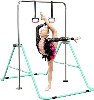 FBSPORT Gymnastics Bars, Horizontal Bar Expandable Gymnastics Kids Bar Folding Bar Junior Training Bar Multifunction Gym Training Equipment Home Training Adjustable Height Kip Bar