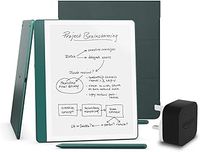 Kindle Scribe (2024 Release) 64 GB, an Amazon Premium Leather Cover and an Amazon Powerfast 9W Power Adapter