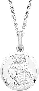 Old English Jewellers 925 Sterling Silver ST Christopher 22mm Pendant Necklace - Choice of Chain - No chain, 16 inch, 18 inch, 20 inch - Mens or Womens Saint Christopher Jewellery