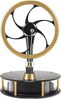 Low Temperature Stirling Engine Classroom Teaching Stirling Engine Kit Steam Heat Educational Model Brass Aluminum Stirling Engine-HZZ92 Pro Black