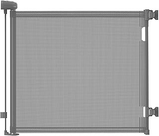 Autolock Retractable Safety Gate For Babies and Pets, Mesh Baby Gate or Mesh Dog Gate,Extends up to 55" Wide,33" Tall，One Handed Operation,Baby Gate For Stairs/Doorways/Hallways/Outdoor