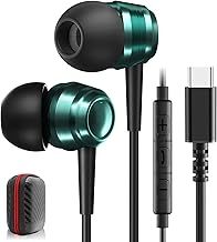 USB C Headphones for Samsung Galaxy S24 S25 Ultra A55 A56 iPhone 16 USB C Earphones Wired HiFi Stereo Type C Headphones with Mic USBC Earphones for iPhone 15 Samsung S24 S23 S22 FE A16 A35 iPad 10th