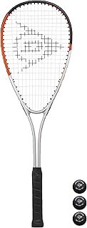 Dunlop Hyper Tour Ti Squash Racket, Protective Cover & 3 Squash Balls