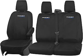 For FORD TRANSIT CUSTOM 2013-2023 FRONT SEAT COVERS HEAVY DUTY & WATERPROOF BLK 585