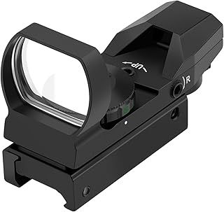Feyachi Red Dot Sight Reflex Sight Green & Red Adjustable Reticle (4 Styles) Riflescope with 20mm/22mm Weaver/Picatinny Rail Mount and Cover for Hunting Crossbow