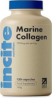 Marine Collagen 1200mg | 120 High Strength Collagen Capsules Hyaluronic Acid Supplements for Women & Men Pure Superior Type 1 Hydrolysed Enhanced with Vitamins C, E, B12, Copper, Zinc and Iodine.