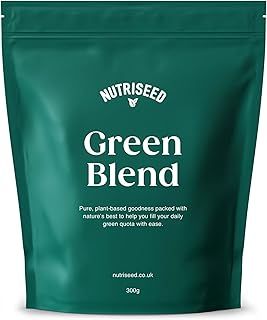 Nutriseed Greens Powder 150g - Natural & Fresh Super Greens Powder with Superfoods & Adaptogens Including Ashwagandha, Boosts Digestion & Immunity, Vegan & Gluten Free, Unflavoured - 30 Servings