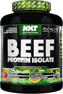 NXT Nutrition Beef Protein Isolate Powder - Protein Powder High in Natural Amino Acids - Paleo, Keto Friendly - Dairy and Gluten Free - Muscle Recovery | 1.8kg (Limited Edition: Fruit Pastilles)