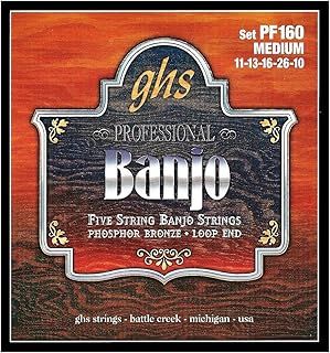 GHS PF160 11 Phosphor Bronze 5-String Banjo Set
