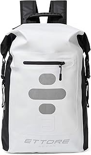 Cycling Rucksack 100% Waterproof Dry Bag - Black/White - Sonar