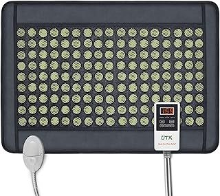 UTK Jade Far Infrared Heat Pad for Back Pain and Cramps Relief, Infrared Hot Therapy for Sciatica, Arthritis - Medium [21"x31"], 153 Jade Stones, Adjustable Temp, Auto Off and Travel Bag