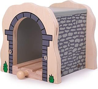 Bigjigs Rail Grey Stone Tunnel, Wooden Toys, Train Set, Train Tunnel, Wooden Train Track Accessories, Bigjigs Accessories, Train Toys, Train Tunnel For Kids