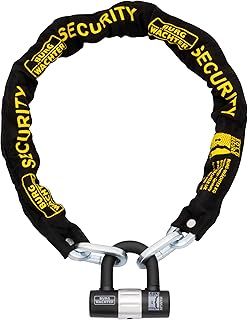 Burg-Wachter 1.5M Sold Secure Gold Bike Chain and Lock Kit, Black