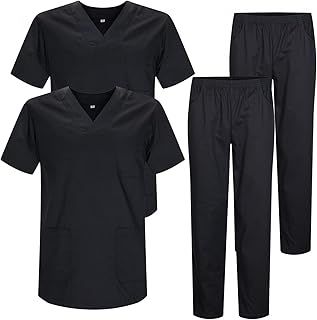 Pack * 2 Pcs - Uniforms Unisex Scrub Set – Medical Uniform with Scrub Top and Pants - Ref.2-8178