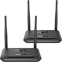 Wireless HDMI Transmitter and Receiver, HDMI Loop-Out, IR Remote Extender, Range 200M/657FT, 1 TX to 4 RXs, 1080P 60HZ, Streaming Video from STB, Laptop, PC, Netflix, Youtube to TV, Projector