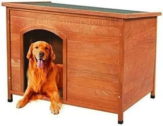 Dog Kennel Kennels House With Removable Floor Easy Clean Outdoor Pet House Shelter Wooden Animal Hut, Brown WINNER 2024*