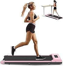 Walking Pad Treadmill, 2.5HP Under Desk Treadmill with Double Shock Absorption | Widened Running Belt | LED Display for Office Home Use, Installation Free