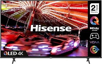 Hisense 50E7HQTUK QLED Gaming Series 50-inch 4K UHD Dolby Vision HDR Smart TV with YouTube, Netflix,Disneyu + Freeview Play and Alexa Built-in, Bluetooth and WiFi, TUV Certificated (2022 NEW)