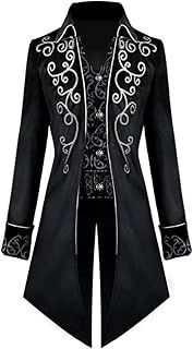 Steampunk Costume Men,Halloween Costumes for Men,Men's Steampunk Vintage Tailcoat
