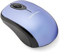 Amazon Basics Wireless Computer Mouse with USB Nano Receiver – Blue