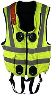 G-Force Elasticated Yellow High Visibility Full Body Height Safety Fall Arrest Harness Jacket with Quick Release Buckles (XXL)