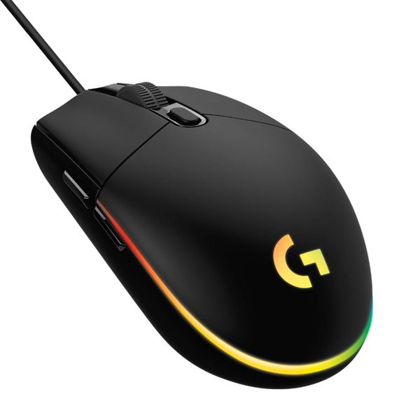 Logitech G203 Lightsync Gaming Mouse with Customizable RGB Lighting, 6 Programmable Buttons, Gaming Grade Sensor, 8 k dpi Tracking, Light Weight (Black)