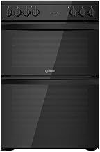 Indesit Amelia Click and Clean Electric Double Cooker - Black - 60 cm - A Rated - ‎ID67V9KMB/UK