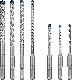 Bosch 7x EXPERT SDS plus-7X Hammer Drill Bit Set (for Soft stone, Hard stone, Ø 5-12 mm, Professional Accessory Rotary Hammer Drill)