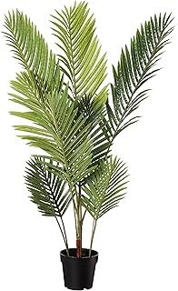 Amazon Basics Artificial Palm Tree with Plastic Planter Pot, 119.8 cm, Green