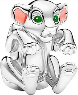 Lion the King Nala Silver Charm 925 Sterling Silver Pendant Charm Compatible with Pandora Charms,and Many Other UK Charm Bracelets.