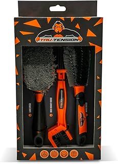 Tru Tension | Premium Bicycle Brush Kit | Suitable for all Road, Mountain & Race Bikes | Bicycle Tools & Accessories | 3 Piece Bicycle Kit